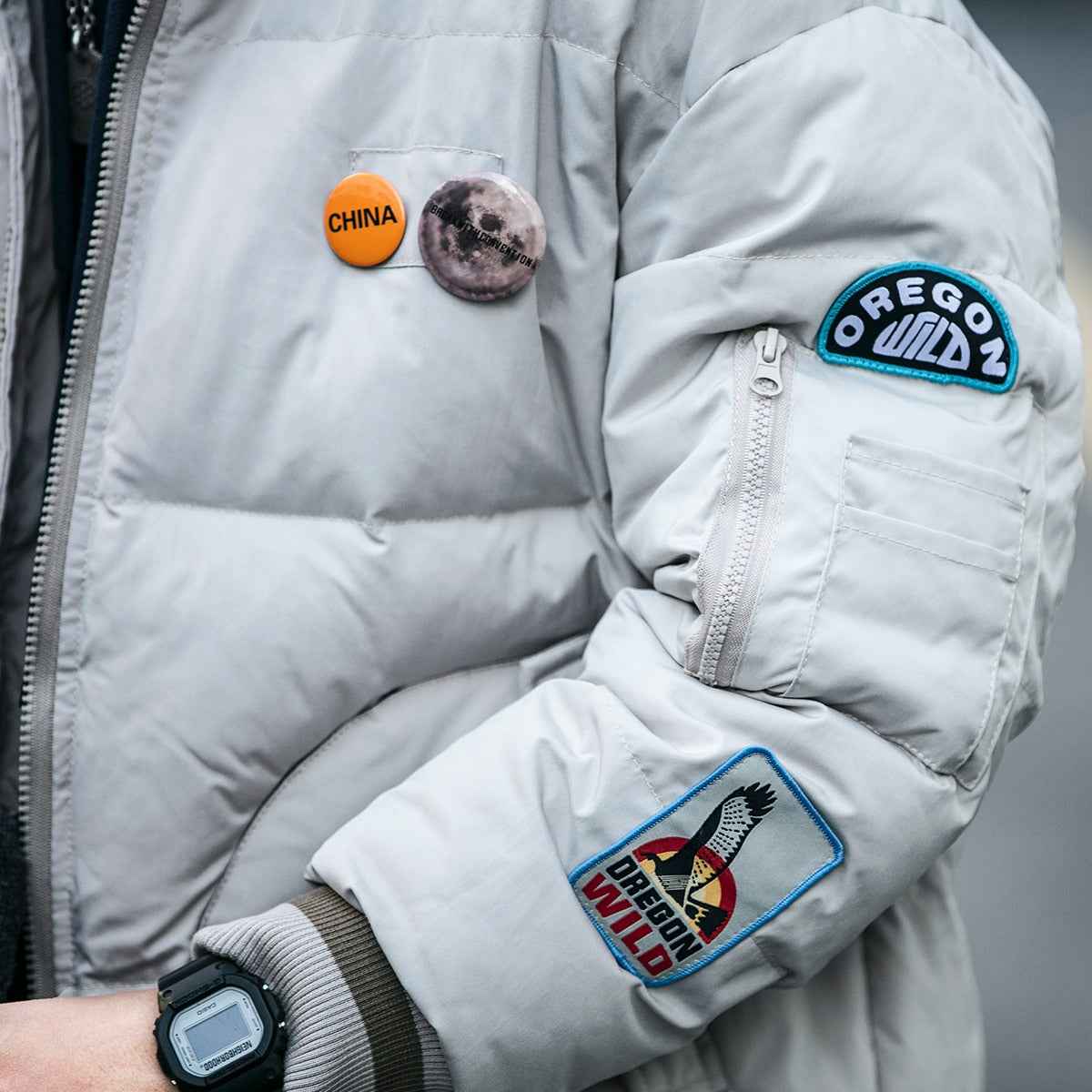 OREGON WILD Rock Patches Bomber Jacket