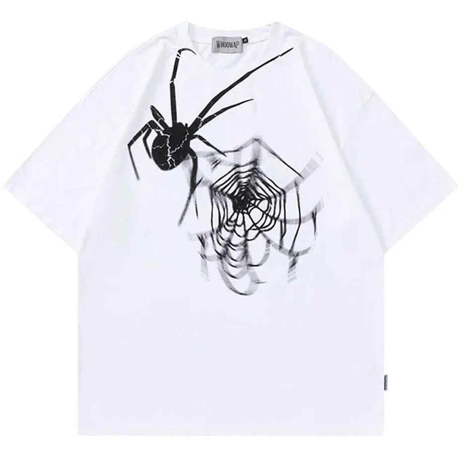 Oversized Spider Print T-shirts