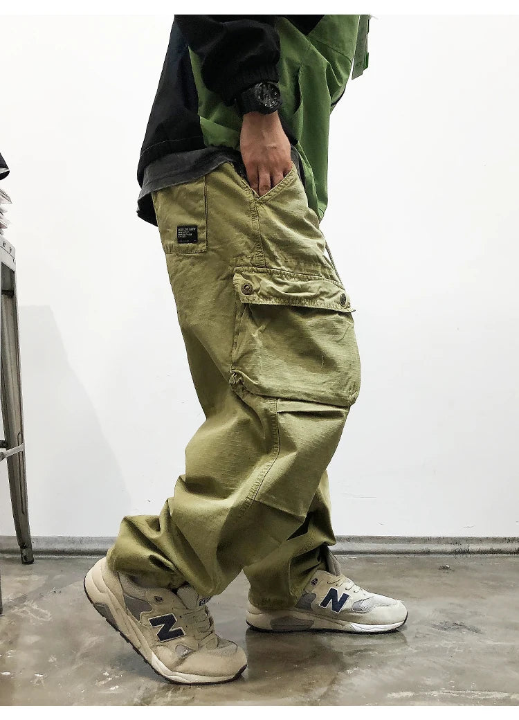 Tactical Straight Leg Elastic Waist Pants