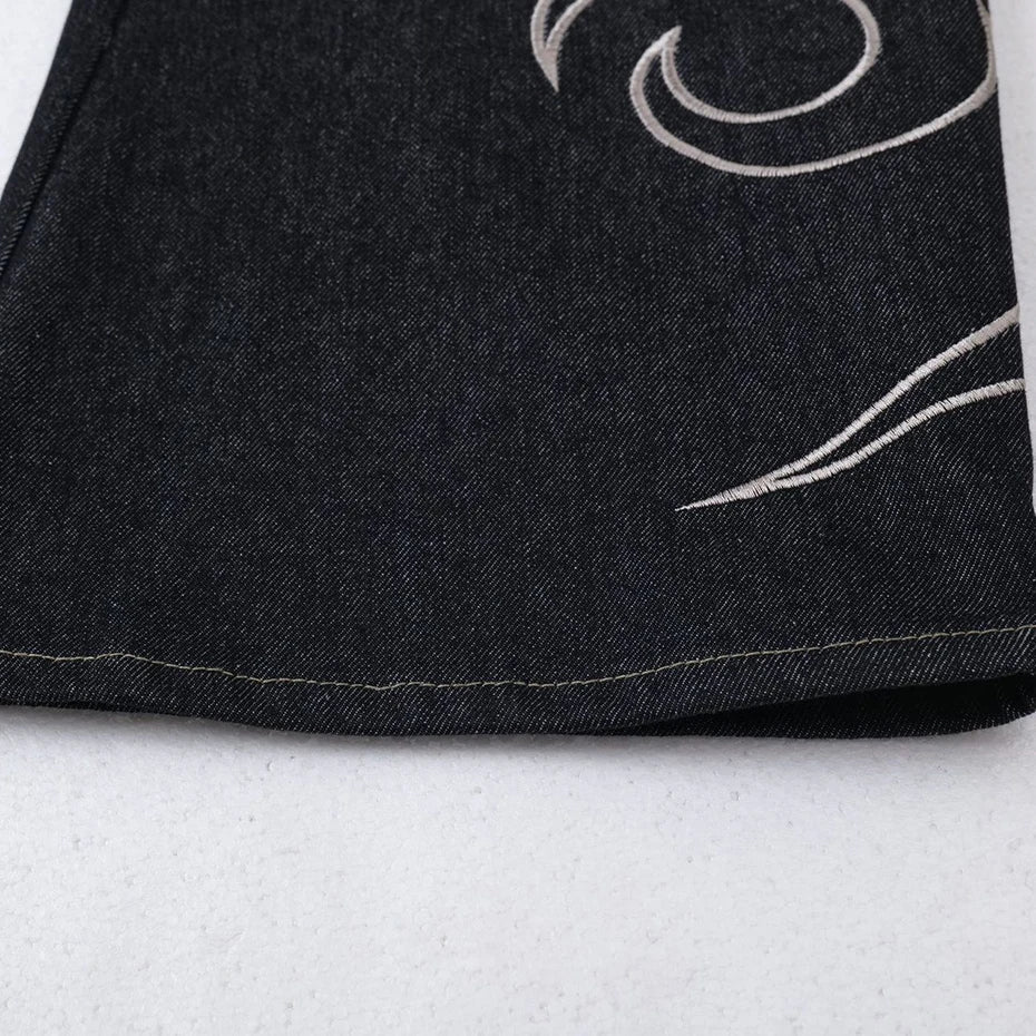 Embroidery 'Arch' Baggy Jeans