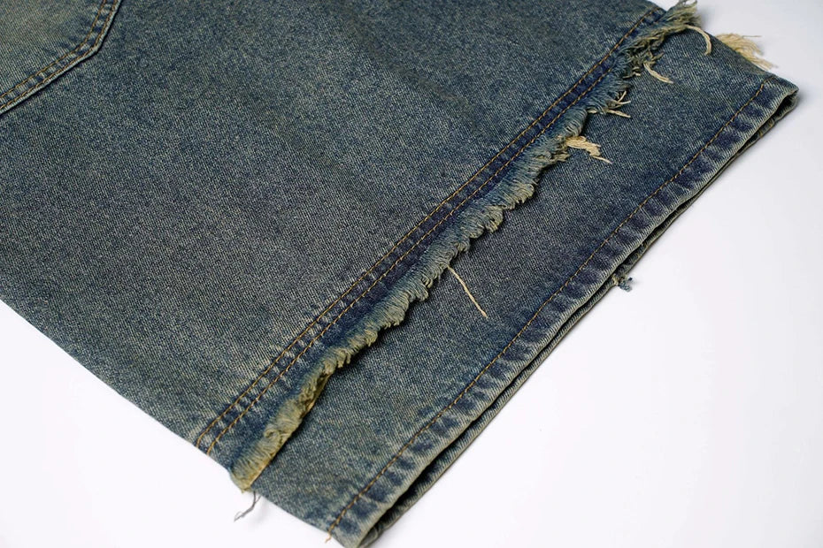 Vintage Loose Distressed Denim Shorts