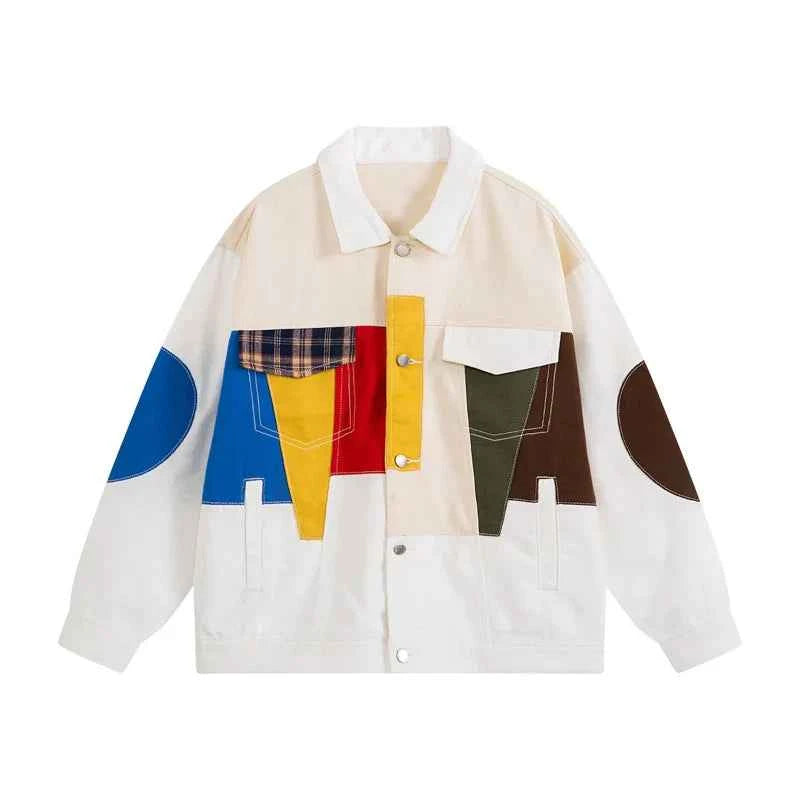 Color Block Multi Patchwork Jacket