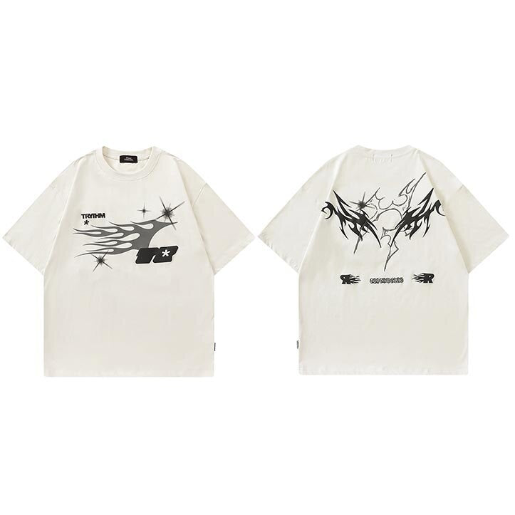 Splatter Fire Flame Texture T-Shirt