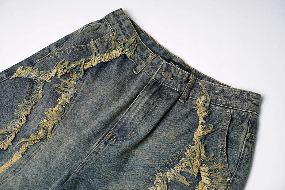 Vintage Loose Distressed Denim Shorts