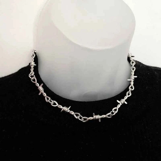 Y2K Punk Wire Necklace & Bracelet