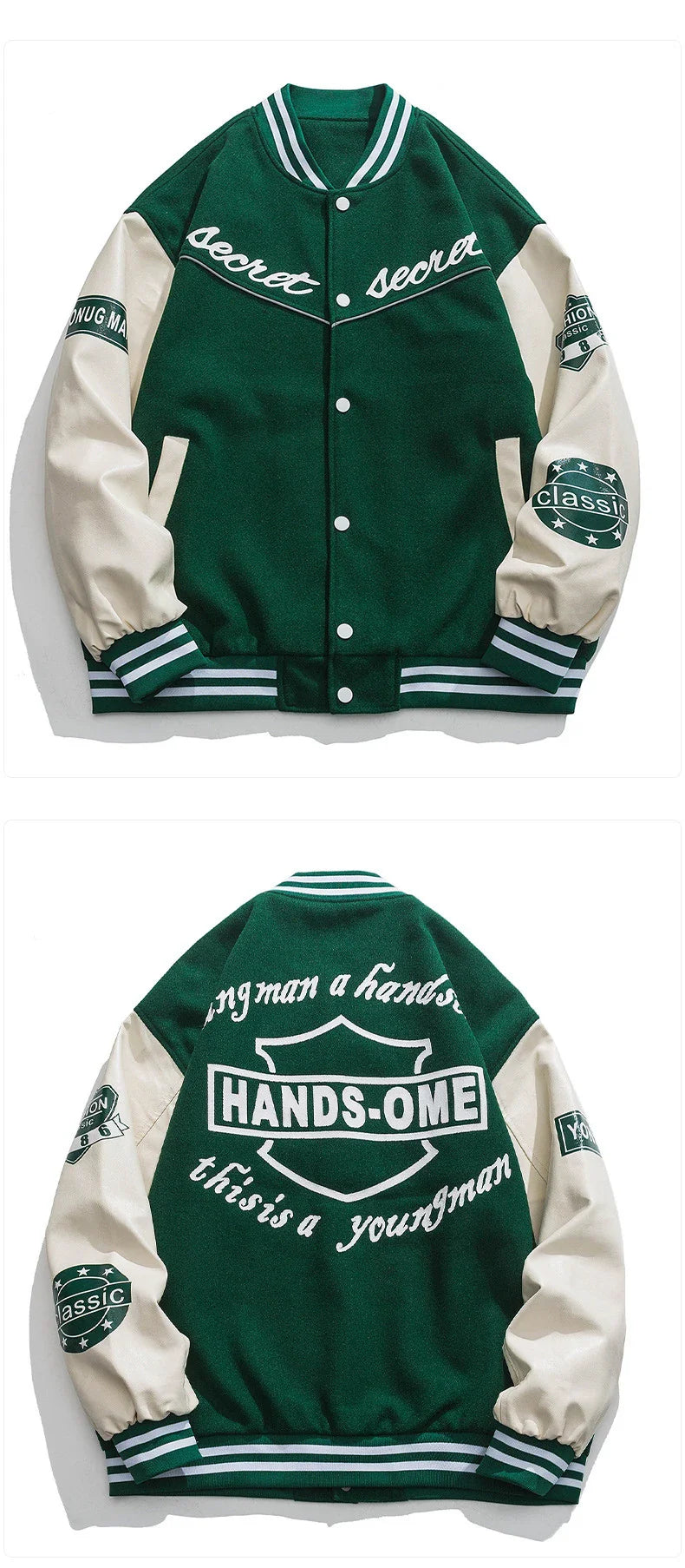 Secret Hands-Ome Button Up Reglan Sleeve Jacket