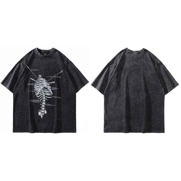 Charcoal The sternum Diagram T-Shirt