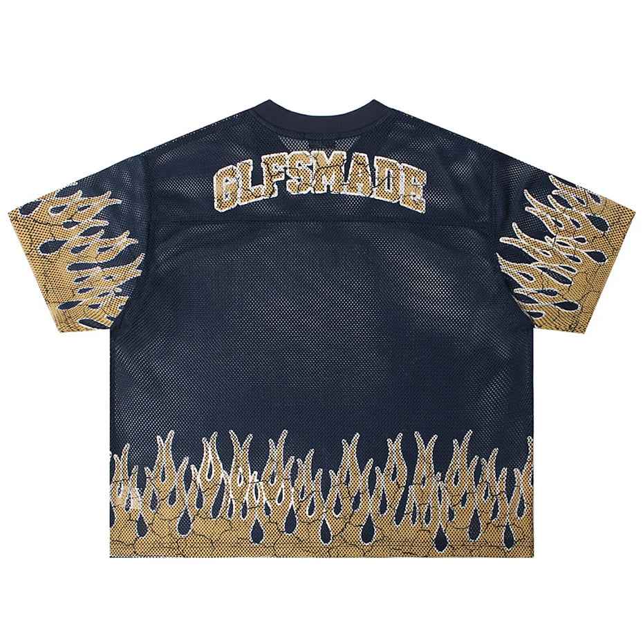 Oversized Mesh Streetwear T-shirts