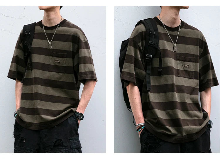 Saturday Striped Cotton T-Shirt