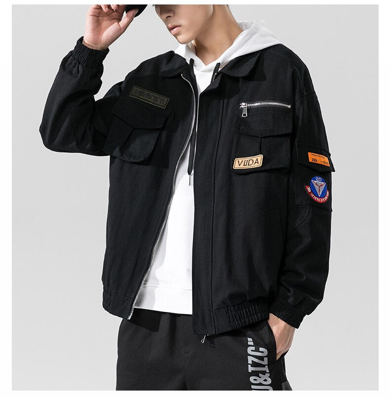 Double Welt Pocket Zipper Style Jacket