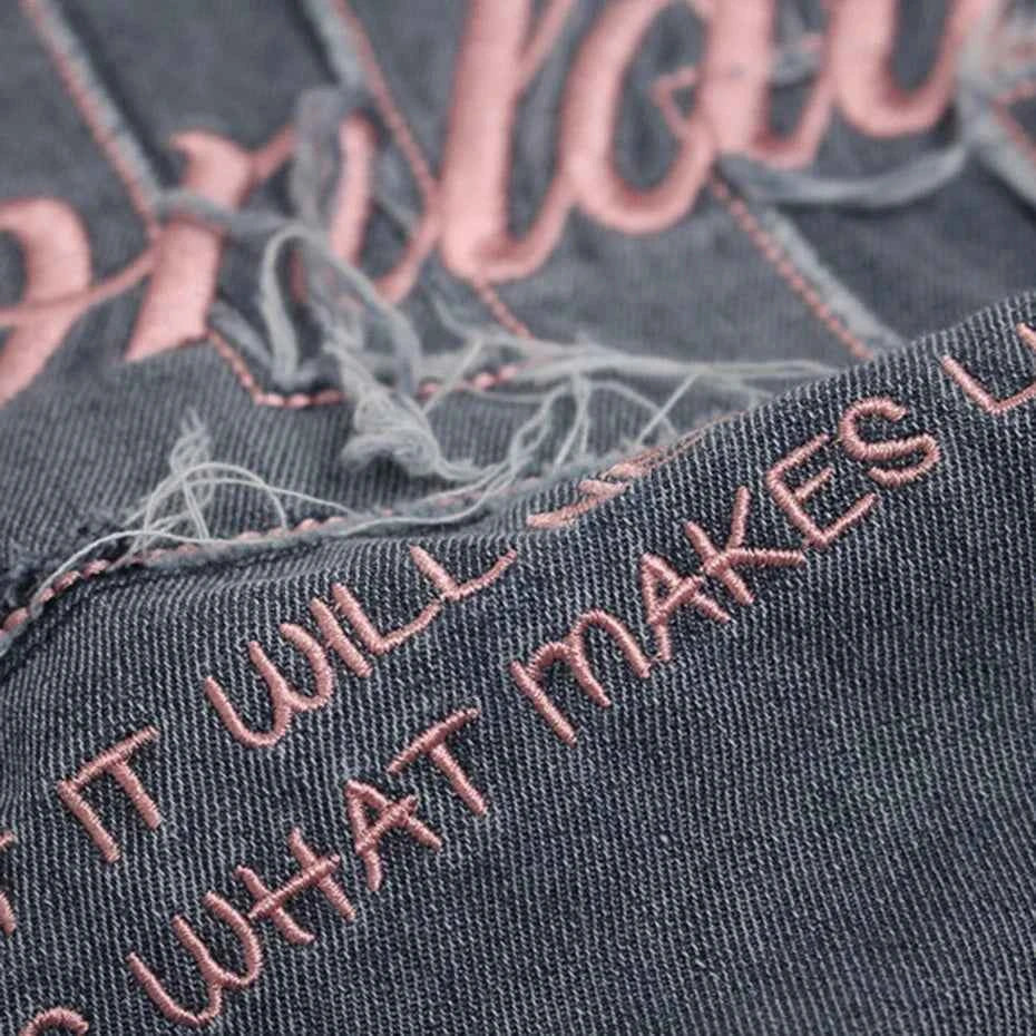 Streetwear Patchwork Denim Oversized T-Shirts