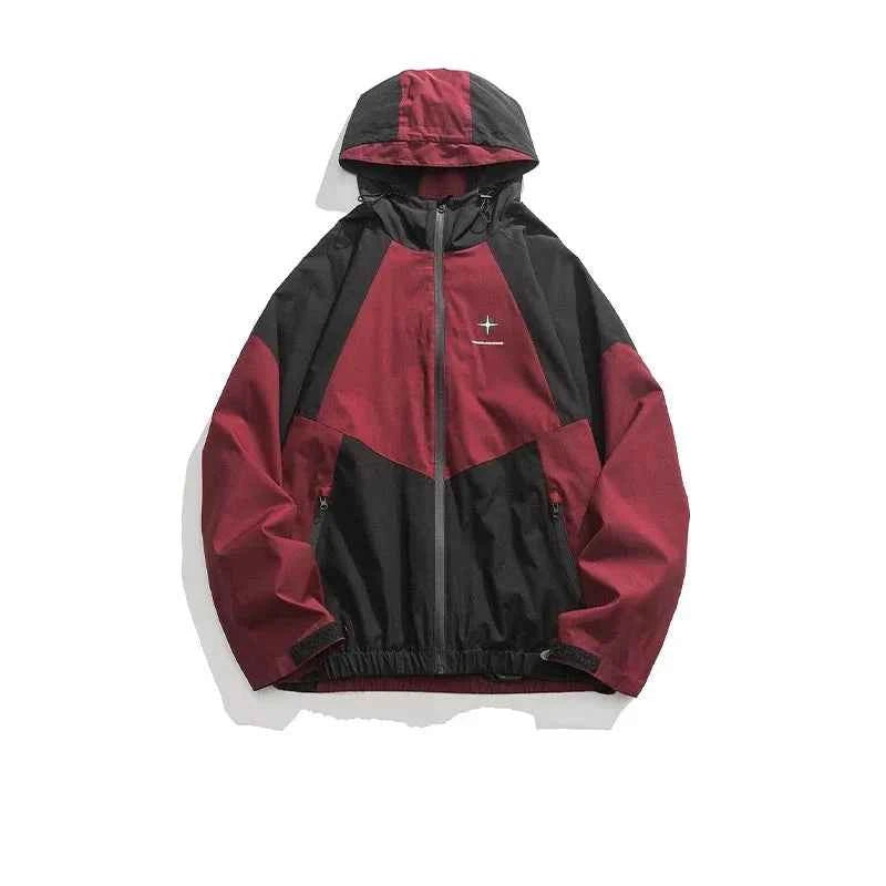Heart Patchwork Zipper Bomber Jacket