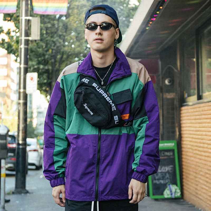 Multi Color Block Patchwork Pocket Jacket