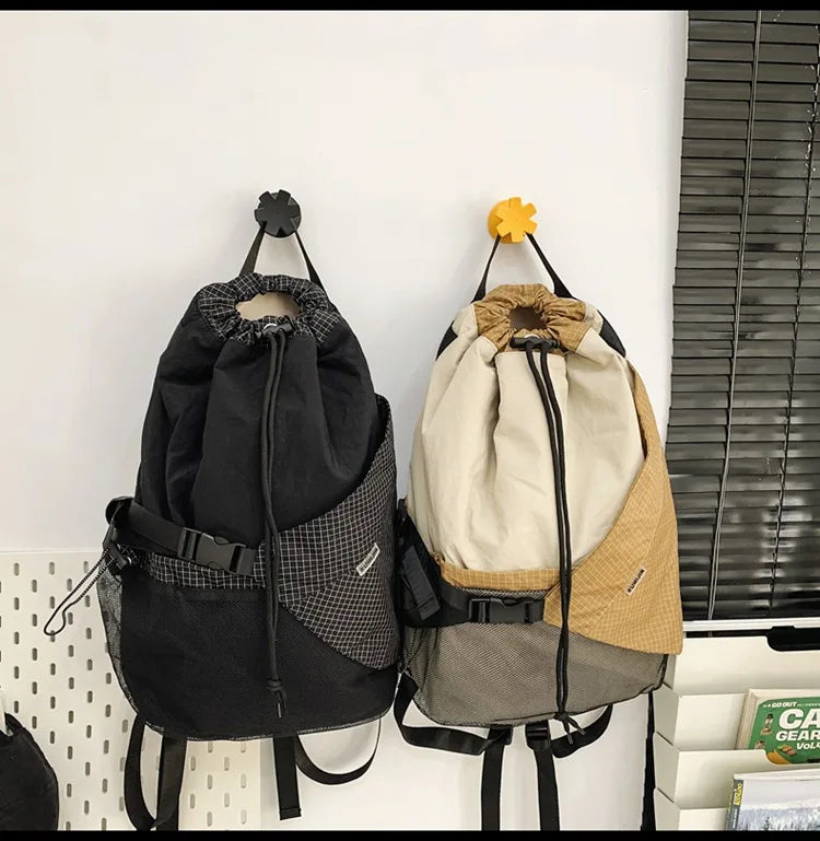 Two Tone Drawstring Backpack