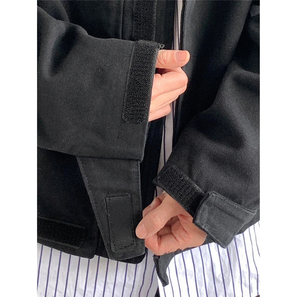Plain Color Cropped Jacket