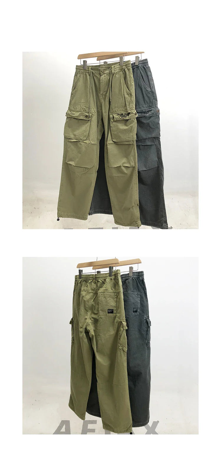 Tactical Straight Leg Elastic Waist Pants