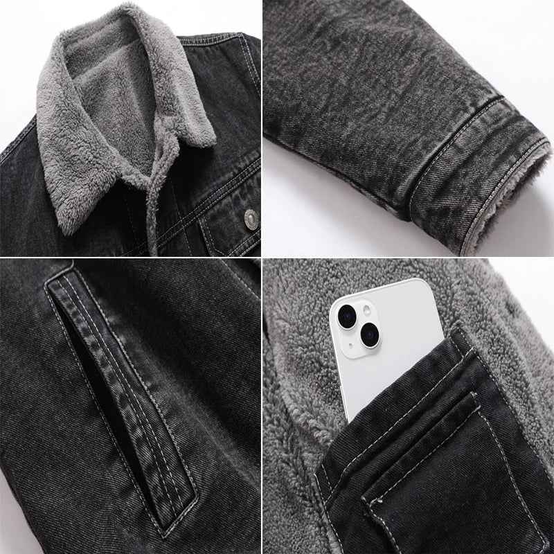 Neutral Color Button Up Fleece Jacket
