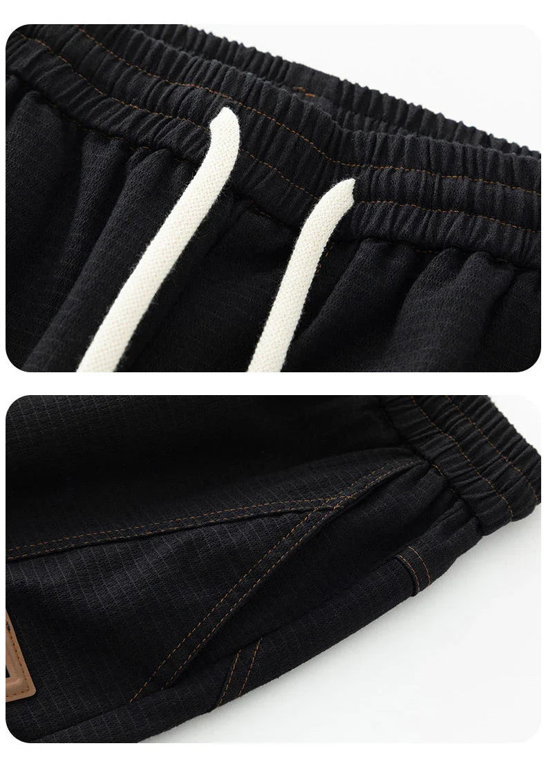 Elastic Cropped Pockets Safari Style Pants