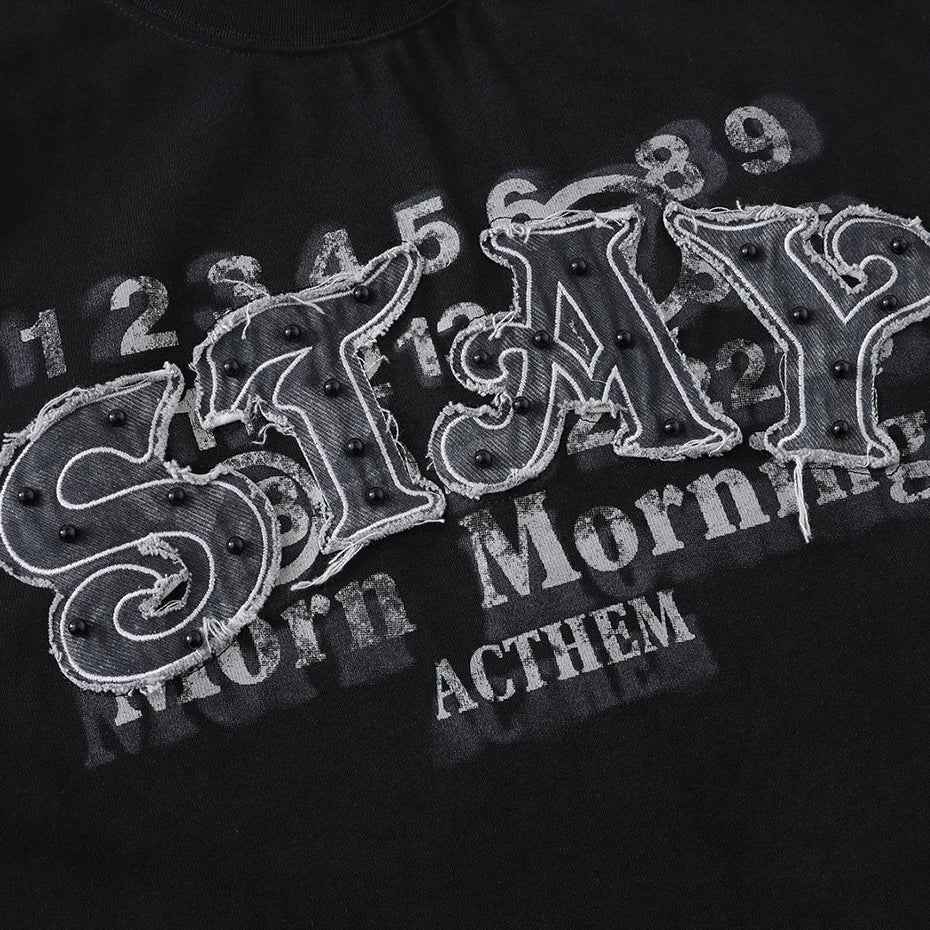 Rivet Patchwork Oversized Unisex T-Shirts