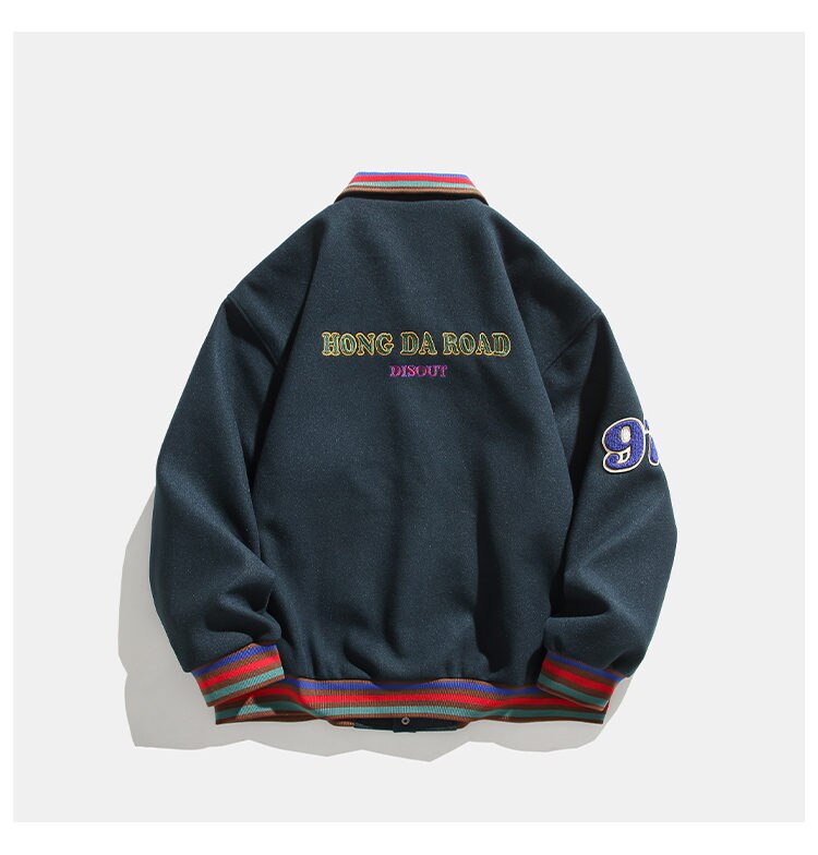 97 Number Baseball Slim Fit Bomber Jacket
