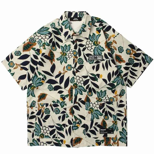 Colorful Floral Art Short Sleeves T-Shirt