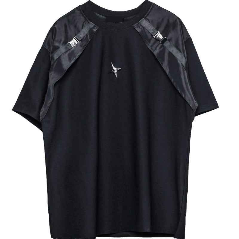 B1 Shoulder Buckle Strap T-Shirt
