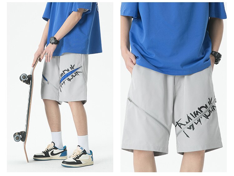 Y2K Centered Zipper Style Shorts