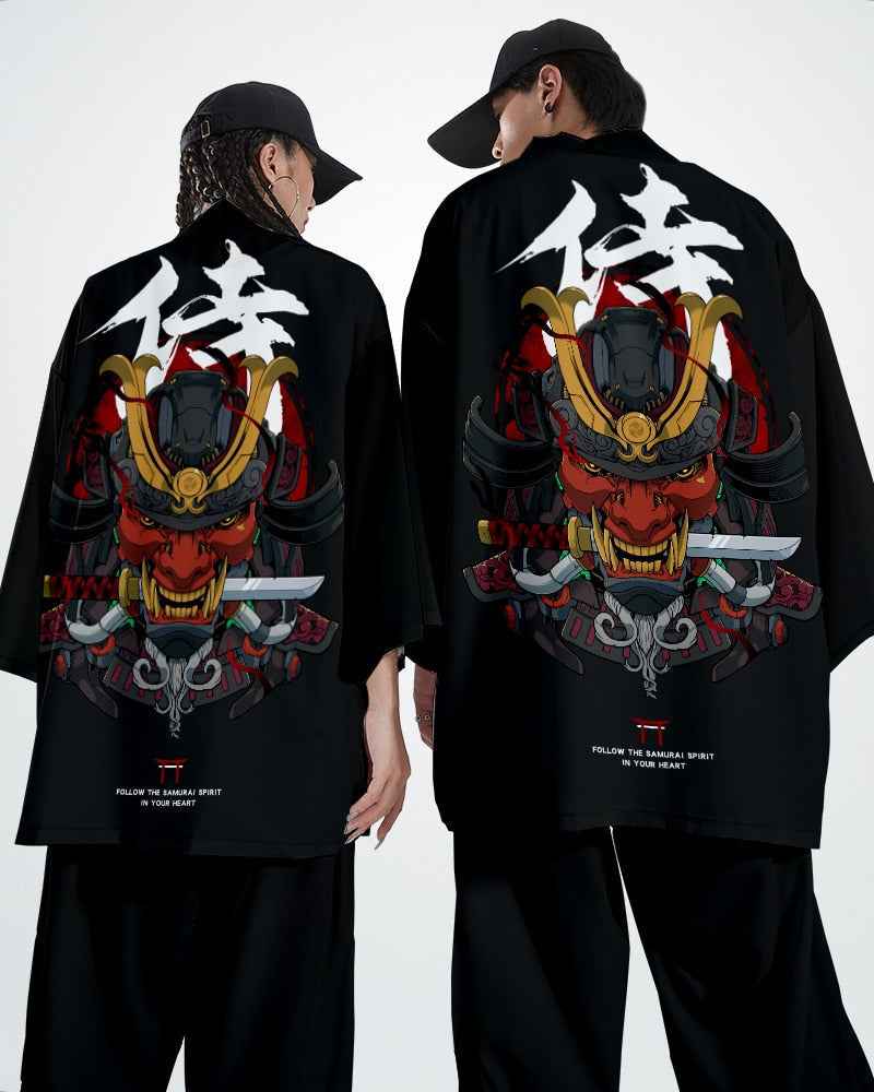 Demon Samurai Warrior Kimono Shirt
