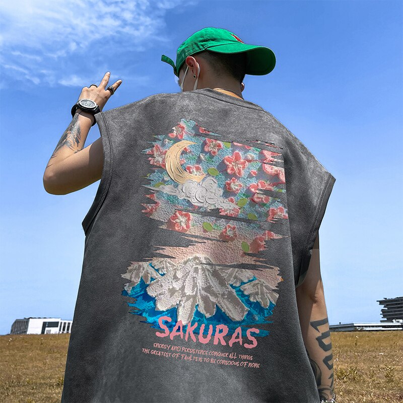 SAKURAS Colorful Scenery Painting T-Shirt