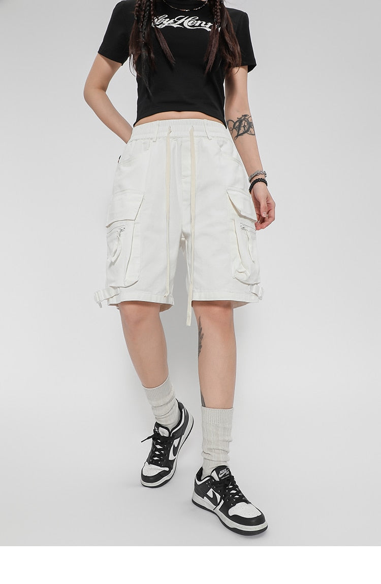 Cargo Track Multi Pockets Shorts