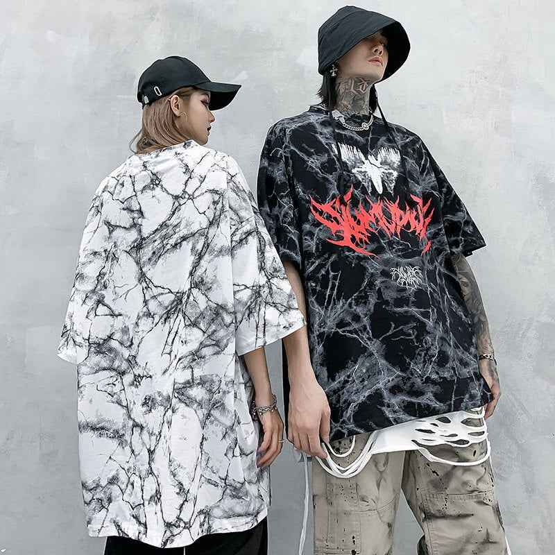 Butterfly Art Tie Die Long T-Shirt