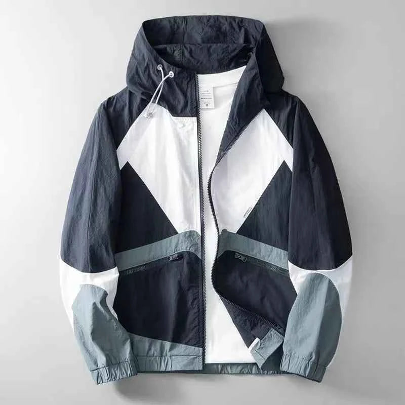 ZK26 Color Block Zipper Jacket