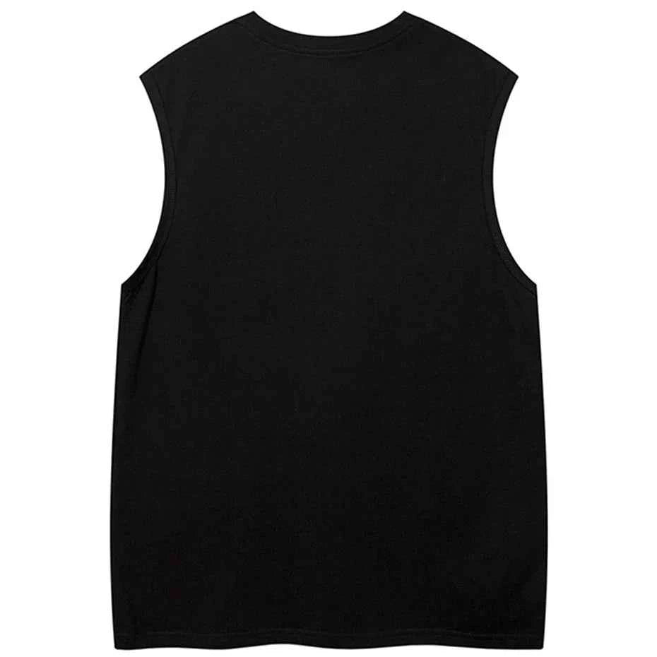 Star Patchwork Streetwear Oversized Vest