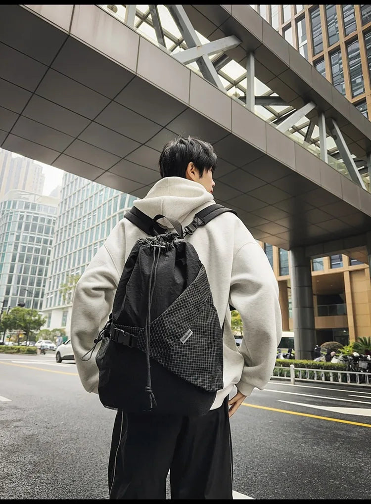 Two Tone Drawstring Backpack