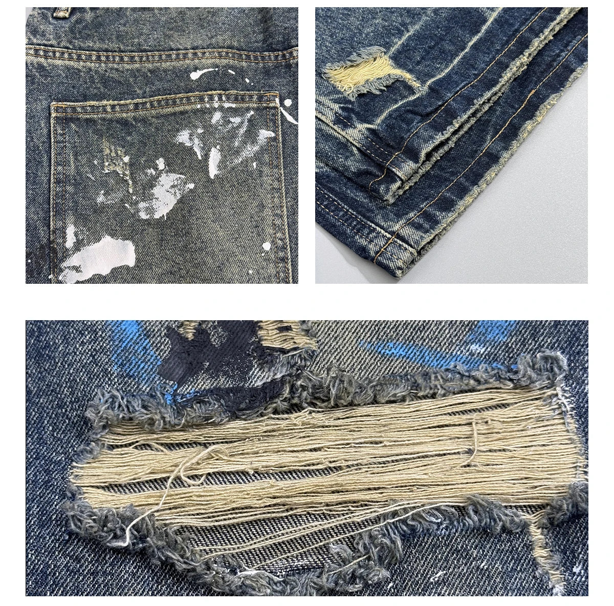 Third Brother Ripped Denim Jeans