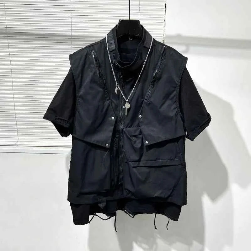 Dark Crow Sleeveless Zipper Vest