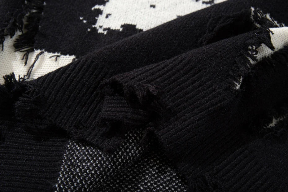 Skull Star Knitted Sweatshirt