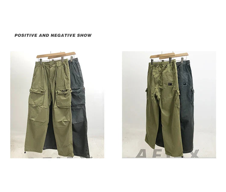 Tactical Straight Leg Elastic Waist Pants