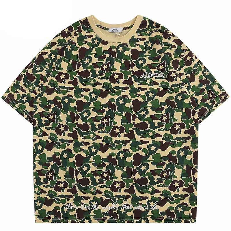 Snappy Crocodile Star Camouflage Design T-Shirt