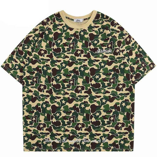 Snappy Crocodile Star Camouflage Design T-Shirt
