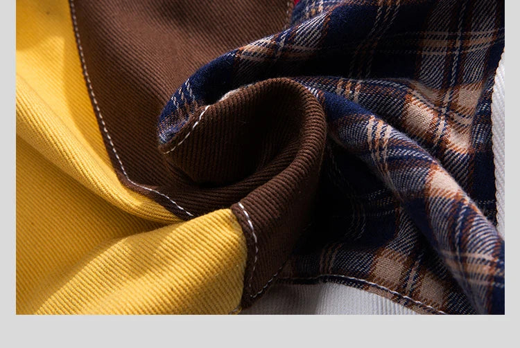 Color Block Multi Patchwork Jacket