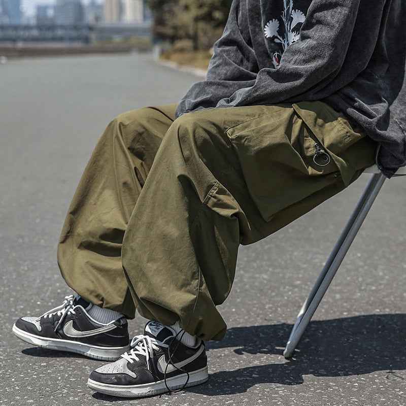 Straight Elastic Ankle Style Baggy Pants