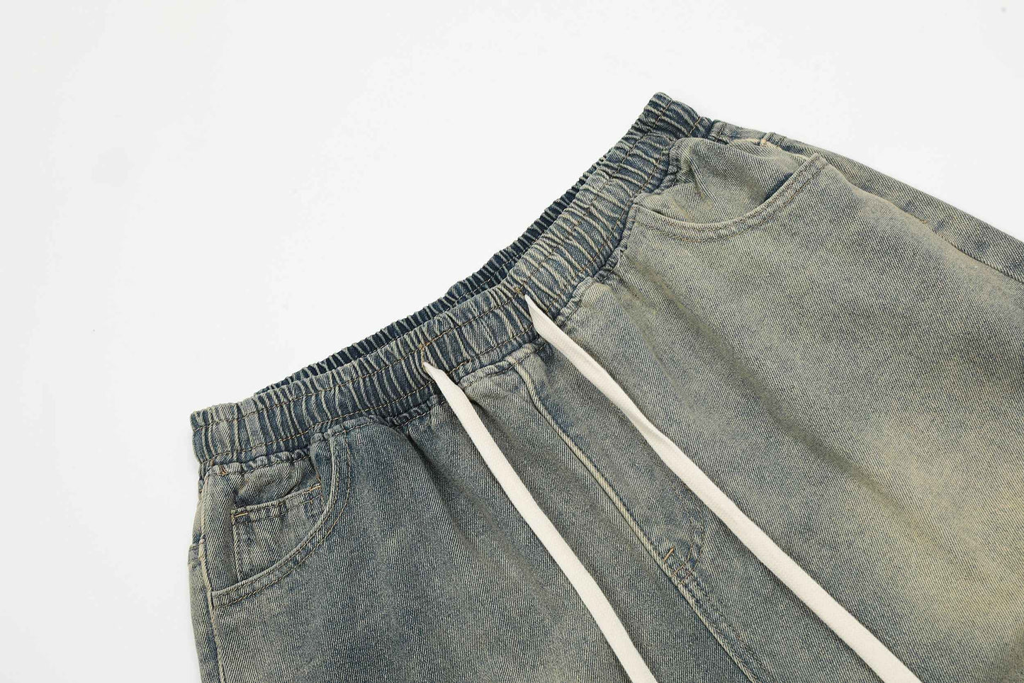 Strap Detail | Washed Denim Shorts