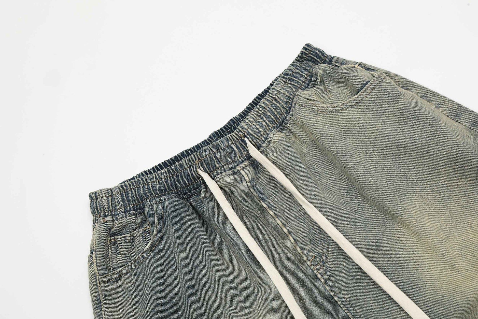 Strap Detail | Washed Denim Shorts
