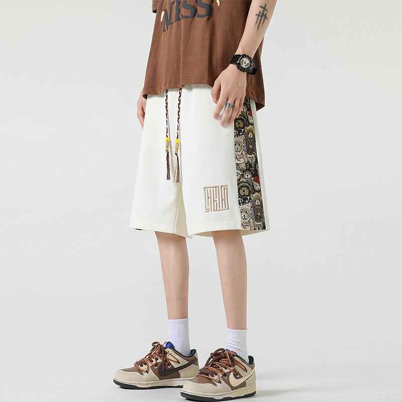Kawaii Bear Side Patch Baggy Shorts
