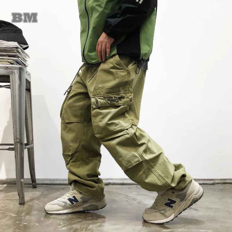 Tactical Straight Leg Elastic Waist Pants