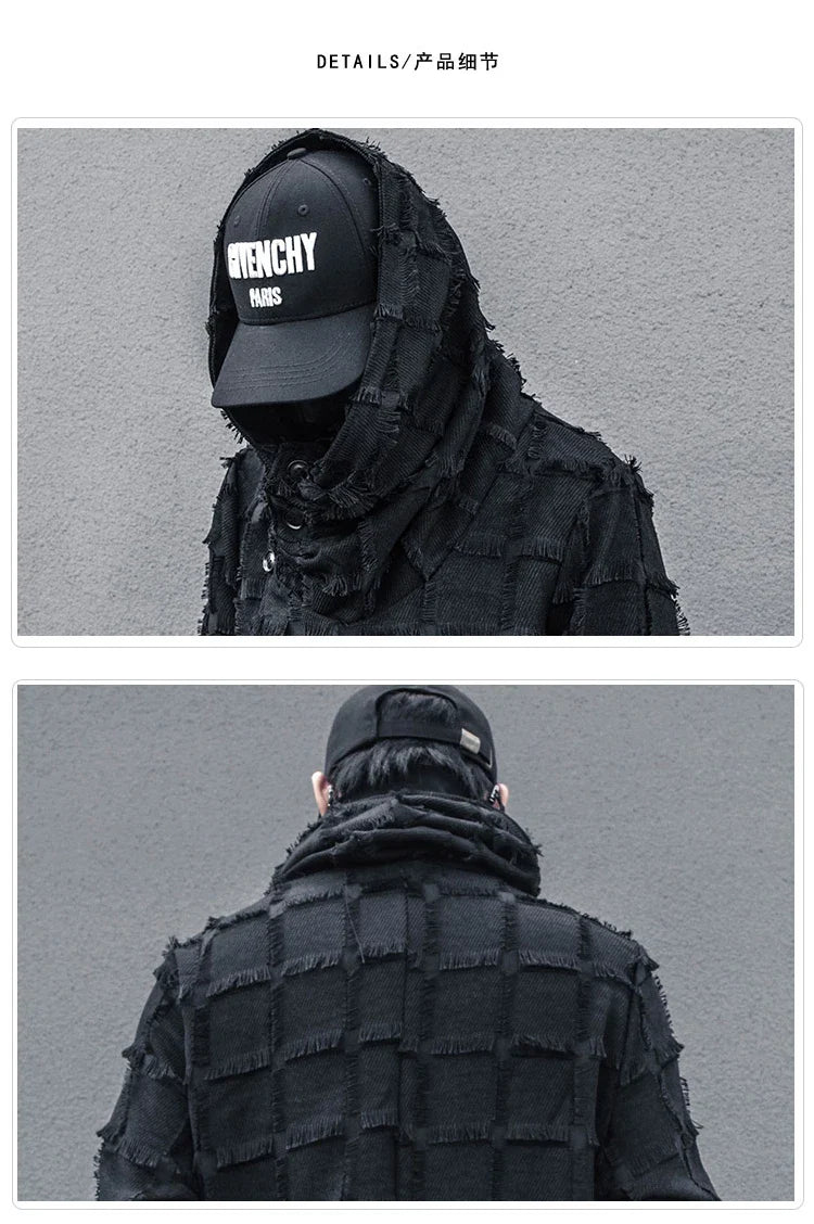 Mist Black Turtleneck Gothic Coat