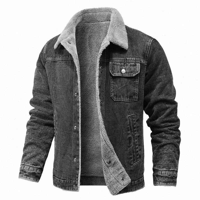 Neutral Color Button Up Fleece Jacket