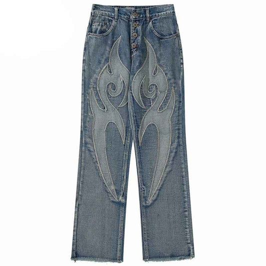 Oak Fire Flame Party Wear Pant