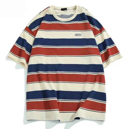 SQ2 Multi Striped Color Loose T-Shirt